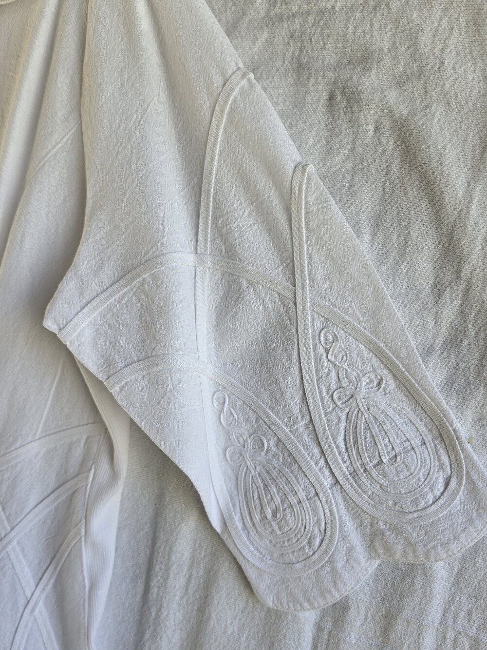 Peck & Peck White Embroidered Button-Down Blouse Cotton Tailored Fit Womens Sz L - Picture 3 of 11